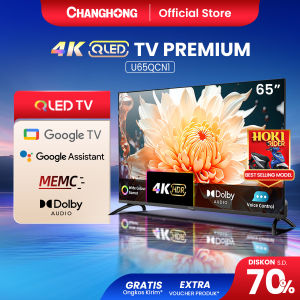 Changhong QLED TV 65 inch 4K Google TV Smart TV Dolby Audio DBX-TV Play Google Assistant U65QCN1
