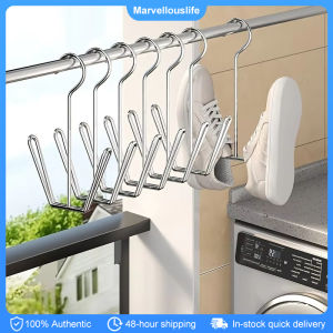 3/1pcs U-Shaped Stainless Steel Shoe Drying Rack Space Saving Shoe Rack Hanging Shoe Organizers