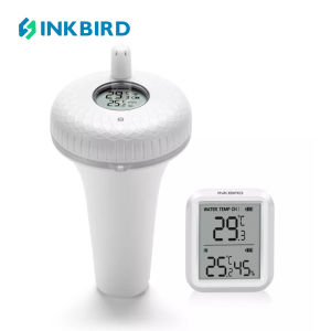 INKBIRD Smart Water Temperature Sensors Swimming Pool Temperature Meter IBS-P01R With LCD Screen Max/Min Temperature Display for Pools Spa Hottub Aquarium