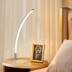 Curved Table Lamp Modern Simple Desk Eye Protection Study Reading led Lamp Creative Dormitory Study Bedroom Bedside Lamp