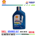 *Shell Advance AX7 MATIC/SCOOTER 10W-30 (0.8L)* Oli Mesin Motor Matic-Original. 