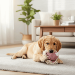 OUTOPEN Bite Resistant Dog Plush Chew Toys Cartoon Soft Teeth Cleaning Toy Pet Supplies Animal Shape Pet Plush Toy Relieve Boredom