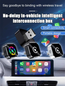 No delay In-vehicle smart interconnection box Wireless carplay module Android Auto In-vehicle interconnection box 2in1 smart carplay box