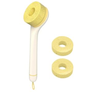 SHUBA Replaceable Brush Head Kitchen Cleaning Brush Long Handle With Peeling Tool Dish Scrubber Multifunctional Non-Scratch Pot Brush Pan