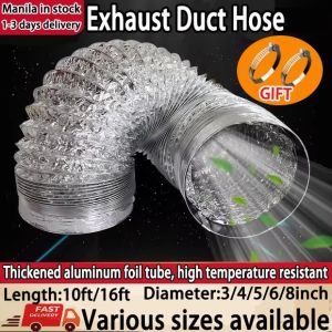 34568In * 16ft Exhaust Pipe Vent Hose Outlet Tube Portable aluminum duct ventilation flexible