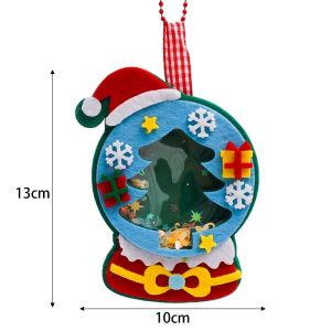 4Pcs Giáng Sinh Wobble Cảm Thấy Trang Trí DIY Cảm Thấy Bộ dụng cụ thủ công Cho Trẻ Em Vui Vẻ ông già Nô En xe trượt tuyết Trang Trí Nội Thất & Kỳ Nghỉ Hoạt Động Quà Tặng Rocking Keychain