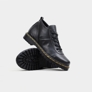 sepatu boots pria keren kerja pantople kulit pu model docmart