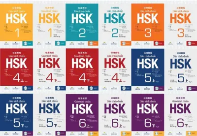 Combo trọn bộ HSK 1 - tặng audio - phiên bản giáo trình màu bài tập đen trắng