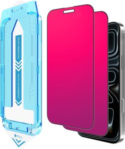 EGKimBa for iPhone 16 Pro Max Privacy Screen Protector 2 Packs Gradient Color Tempered Glass Bubble Free Easy Installation Auto Dust-Elimination Anti Blue Light