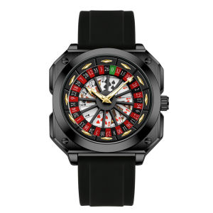 Đồng hồ Nam Fortune Wheel Roulette cá tính xem đồng hồ dạ quang chống nước cho nam giới