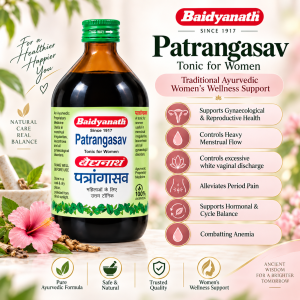 Baidyanath Patrangasav 450ml | Women’s Tonic | Menstrual Flow Period Pain & Hormonal Cycle Support