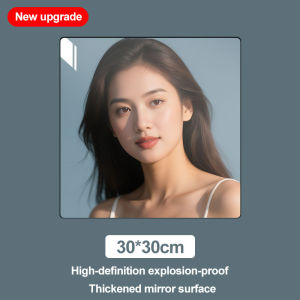 40CM Square Wall Mirror Bedroom Living Room HD Mirror Sticker Self Adhesive Acrylic DlY Mirror 4Pcs