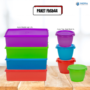 Paket Food Box/Kotak Makan Tanpa Sekat 15L/FbSb44/SET isi 8pcs