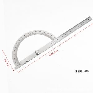 Angle Meter Measure Protractor Universal 180 Degree Stainless Steel Multi Function Ruler Metal Guage Goniometer Measurement Tool