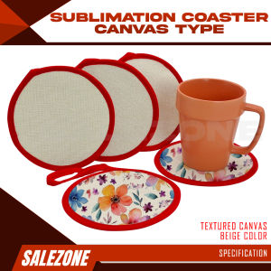 SaleZone - Sublimation Canvas Type Coaster Pad (Circle)