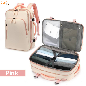 LEXY Tas Ransel Traveling Wanita Pria Multifungsi Anti Air Kapasitas Besar Yang Dapat Diperluas