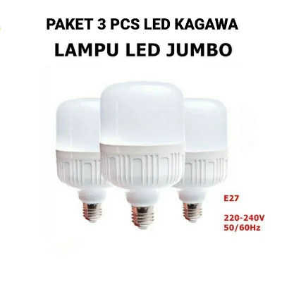 Paket 3 Pcs KAGAWA ECO Lampu Bohlam LED Capsule 5W 10W 15W 25W 40W 50W 60 Watt Garansi 3 Bulan
