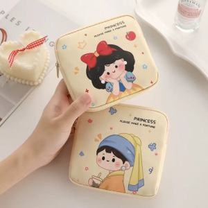 TAIDU Túi đựng băng vệ sinh di động thiết kế công chúa dễ thương bằng vải không thấm nước dành cho du lịch và sử dụng thường nhật