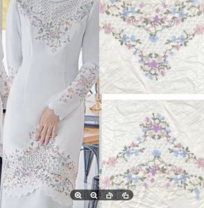 Renda Lace warna pastel Design Baru Tinggi 36cm