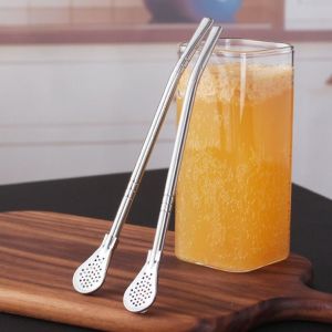 Ống Hút Kèm Muỗng Lọc Inox Cao Cấp – Set 3 Cây Tiện Lợi – Vừa Hút Vừa Khuấy Dễ Vệ Sinh Bền Đẹp