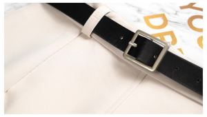 AMMIN กระโปรงเข็มขัดเอวสูงหวานๆแฟชั่นยาวสไตล์เกาหลีกระโปรงสตรี2024ฤดูใบไม้ผลิฤดูร้อน