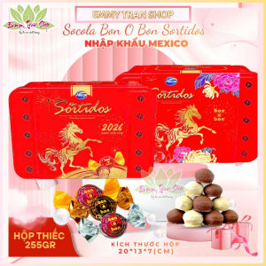 Kẹo SORTIDOS Arcor Bon O Bon Chocolate Mẫu Ngựa MA DAO THANH CONG Hộp Thiếc 255gNhập khẩu từ Mexico