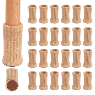I know 24pcs Knitted Chair Leg Socks Furniture Table Feet Leg Floor Protectors Covers