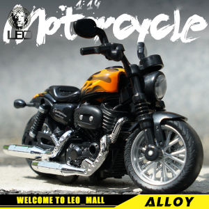 LEO 1:14 Harley Motorcycle alloy model car for kids toys for boys cars toys