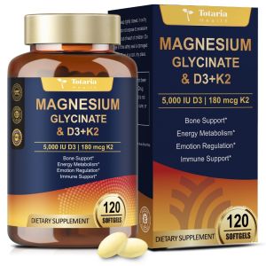 Totaria Magnesium Glycinate 500mg - High Absorption & Gentle on Stoh - Deep Sleep Aid Muscle Recovery & Anxiety Relief (120 Capsules)