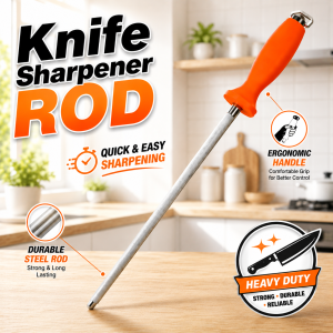 Knife Sharpening Rod Hasaan Panghasa ng Kutsilyo Stainless Steel Honing Rod Kitchen Knife Sharpener