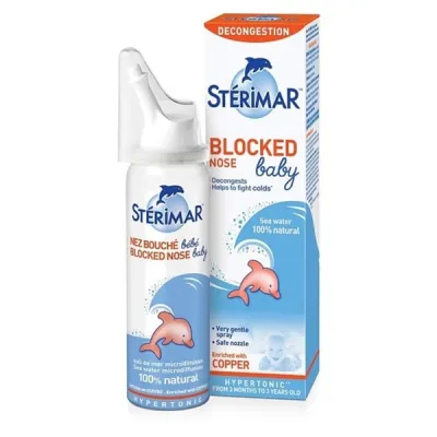 Sterimar baby - Xịt muối biển kháng viêm của Pháp cho trẻ từ 3 tháng đến 3 tuổi (100ml)
