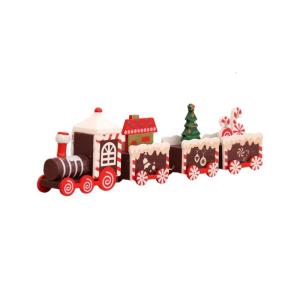 Natural Holiday Train Decoration Display Accent For Christmas Home And Retail Window Scenes Party Supplies