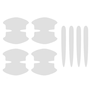 Vehicle Door Handle Shield Transparent Adhesive Film Antiscratch Protector Easy To Install For Automotive Exterior 8pcs