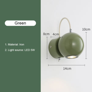 Nordic LED Wall Lamp Modern Adjustable 5W Wall Light Indoor Lighting Room Decor For Bedroom Living Room Hotel Sconces Light