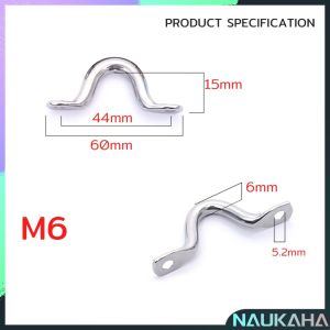 N.K. Stainless Steel Boat Yacht Ship Boats Saddle Clip Handle Doorknob Wire Eye Ring Hook