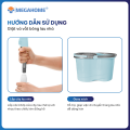 Bộ Lau Nhà Maxx Mop X3, dung tích 16l, lồng vắt inox, xoay 360 độ. 