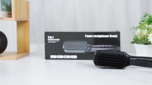 Electric Heated Hot Hair Brush Hair Straightening Brush with Adjustable Temp for All Hair Types