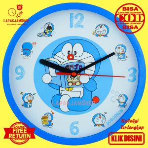 Jam Dinding Analog Anak Unik Doraemon NN1222 Baca Komik Dekorasi Kamar Lucu BestSeller Besar