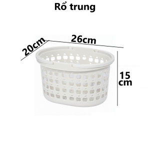 Giỏ elip 2 quai nhựa VIỆT NHẬT - Rổ đựng quần áo đồ chơi bé đồ spa phòng tắm - 3205/6