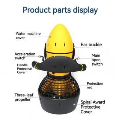 500W Dual Speed Electric Underwater Scooter Handheld Water Propeller Diving Equipment Suitable