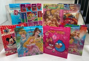 Isi 12pcs Ukuran Large Goodie Bag Tas Kantong Souvenir Plastik Tali Ulang Tahun Princess Angrybird