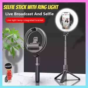 Ring Light Selfie Stick L07 Selfie Stick With Ring Light Tripod Lamp Photo Lighting For Live Streaming Selfie Video for IOS Android Phone