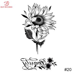 BC Miếng Dán Hình Xăm Nhỏ Màu Đen Tươi Mới Tạm Thời Miếng Dán Hình Xăm Lâu Trôi Chống Nước Hình Xăm Nghệ Thuật Cơ Thể Cánh Tay Chân Ngực