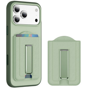 Magnetic & Detachable Wallet for iPhone 17 Pro Max Case with Card Holder [Fit for MagSafe] [RFID Blocking] with Metal Kickstand Hard Shockproof Phone Case for iPhone 17E/Air/16ProMax/15Plus/14Pro/13