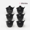 Abida 1 Lusin Mangkok Sambal Melamin - Mangkok Sambal Tutup - Wadah Sambal Tutup - Tempat Sambal Tutup Melamin - U2403. 