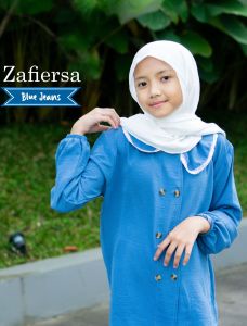 Lovanka - One Set Anak Perempuan Umur 9-12 Tahun Bahan Crincle - Setelan Baju Anak Perempuan