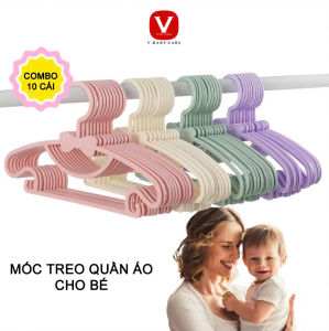[QUÀ TẶNG] Combo 10 Mắc Treo Quần Áo Treo Đồ Cho Bé Màu Sắc Pastel Chống Nhăn Không Để Lại Dấu