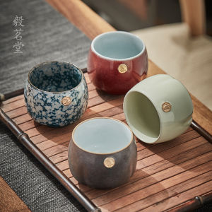 陶瓷复古日式主人杯粗陶窑变品茗杯个人杯功夫茶杯陶瓷杯单杯
