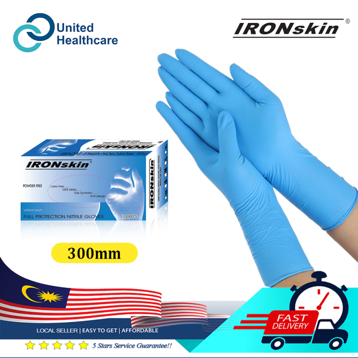 Ironskin long cuff nitrile glove 300mm Lazada PH