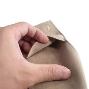 Protable Packaging Bag Snap Fastener Soft Velvet Material Gift Bracelet Bag Necklace Earring Rings Storage Pouch